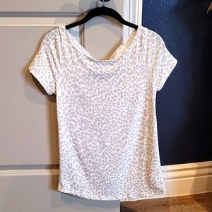 Grey and White Leopard Top